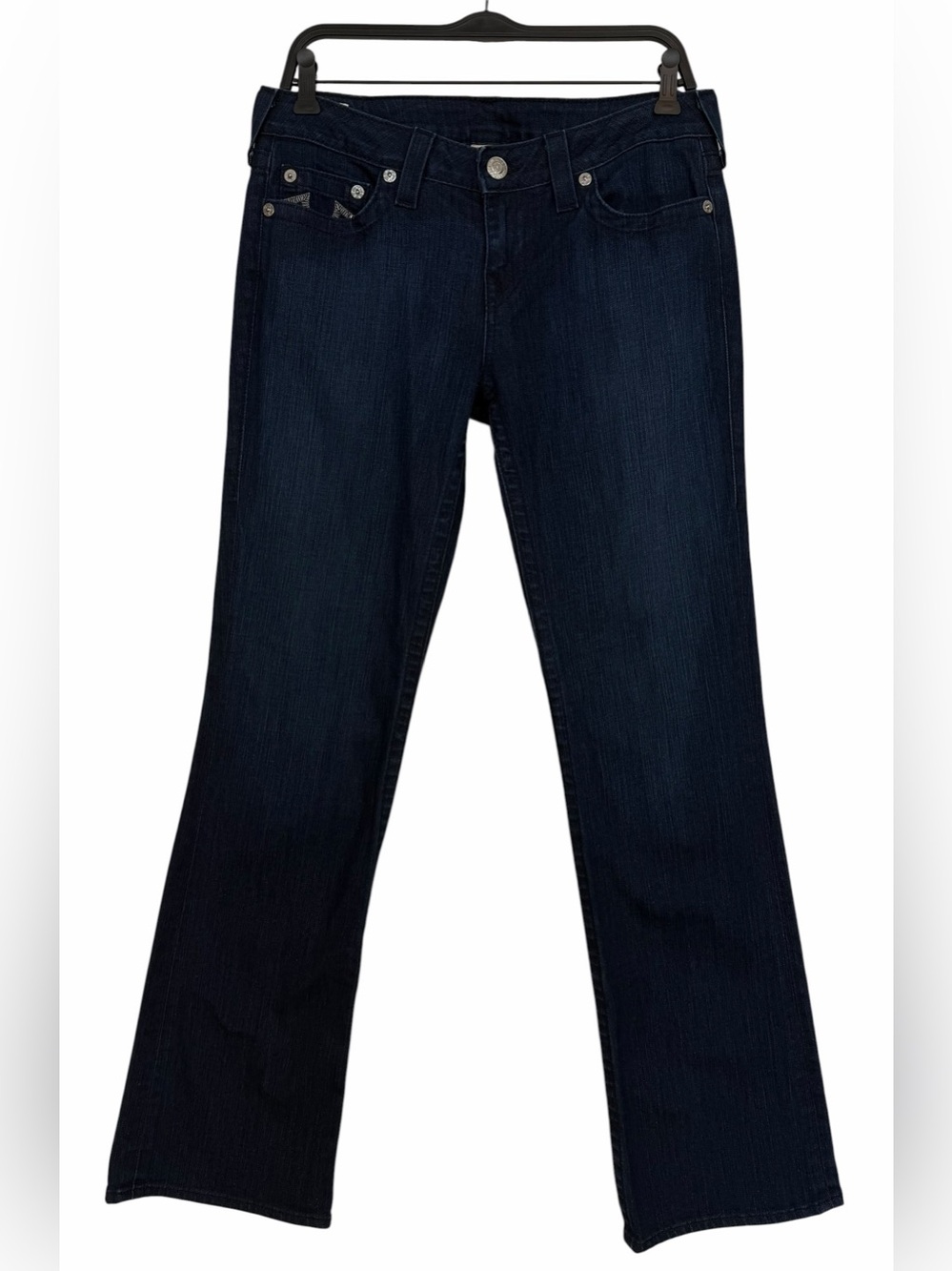 True Religion Tori Jeans Dark Wash Bootcut Y2K Embellished Size 31